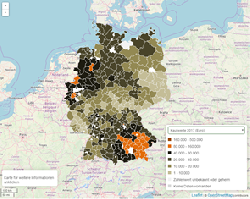 Ackerlandpreise - Bodenpreise Deutschland (Euro/ha)