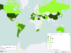 Pfirsich Erntemenge weltweit 1961-2021