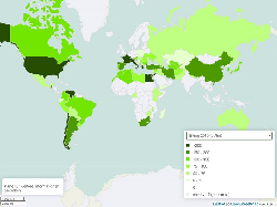Pfirsich Ertrag weltweit 1961-2021